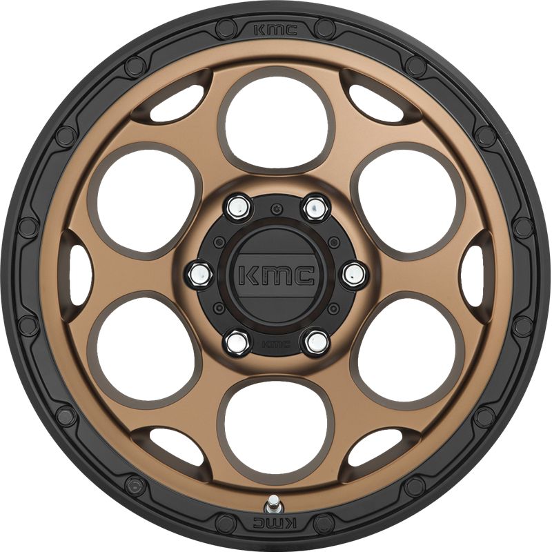 KMC 17x9 KM541 Dirty Harry Matte Bronze w/ Black Lip -12mm