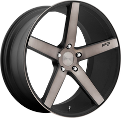 Niche 20x8.5 M134 Milan Matte Black Machined w/ Double Dark Tint +40mm