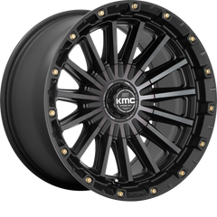 KMC 20x9 KM102 Tempo Satin Black w/ Gray Tint +0mm