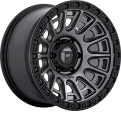 Fuel 17x8.5 D835 Cycle Matte Gunmetal w/ Black Bead Ring +30mm