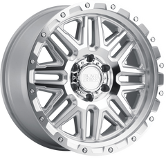 Black Rhino 17x9 Alamo Silver w/ Mirror Face and Stainless Bolts +12mm