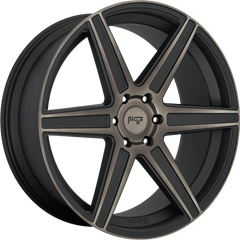 Niche 20x9 M236 Carina Matte Black Machined w/ Double Dark Tint +27mm