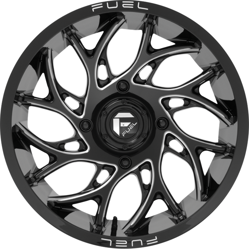 Fuel UTV 15x7 D741 Runner Gloss Black Milled +10mm