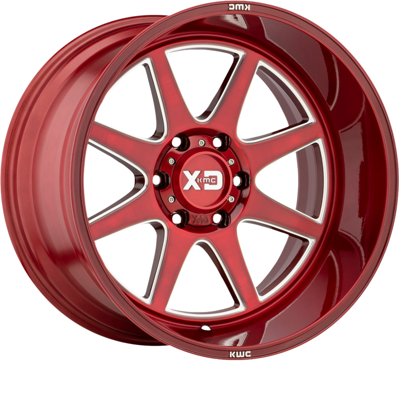 XD 20x9 XD844 Pike Brushed Red w/ Milled Accent +18mm