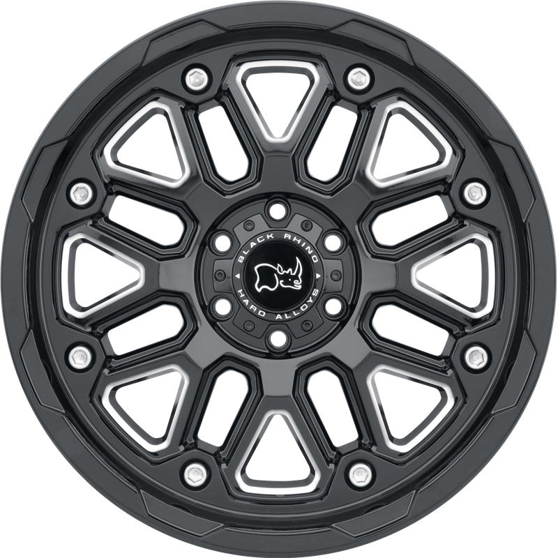 Black Rhino 17x9.5 Hollister Gloss Black w/ Milled Spokes +6mm