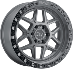 Black Rhino 17x9 Kelso Battleship Gray w/ Black Lip Edge and Black Bolts -18mm