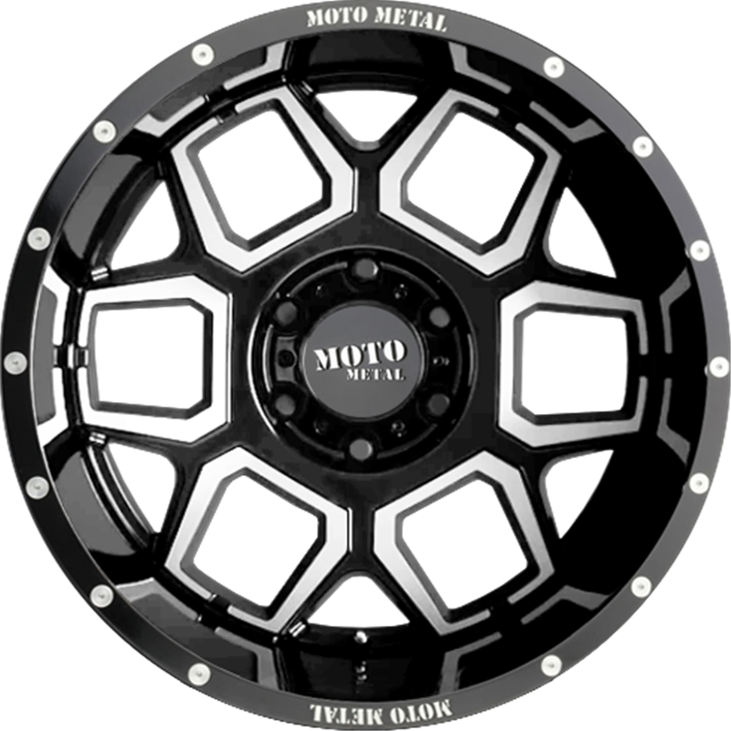 Moto Metal 20x10 MO981 Spade Gloss Black Machined -24mm