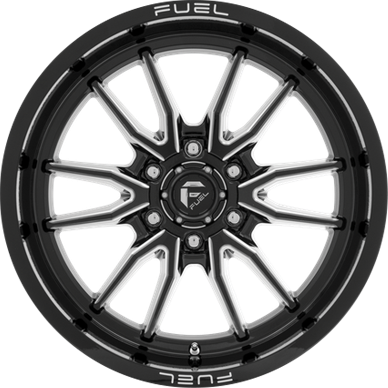 Fuel 17x9 D761 Clash Gloss Black Milled -12mm