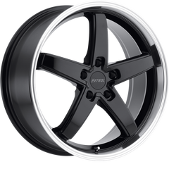 Petrol 18x8 P1B Gloss Black w/ Machine Cut Lip +32mm