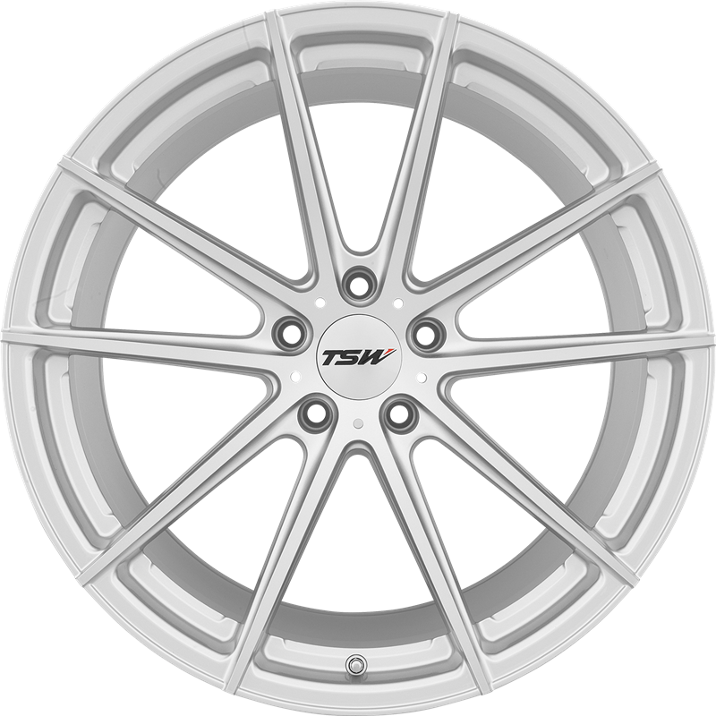 TSW 20x10.5 Bathurst Silver w/ Mirror Cut Face +25mm