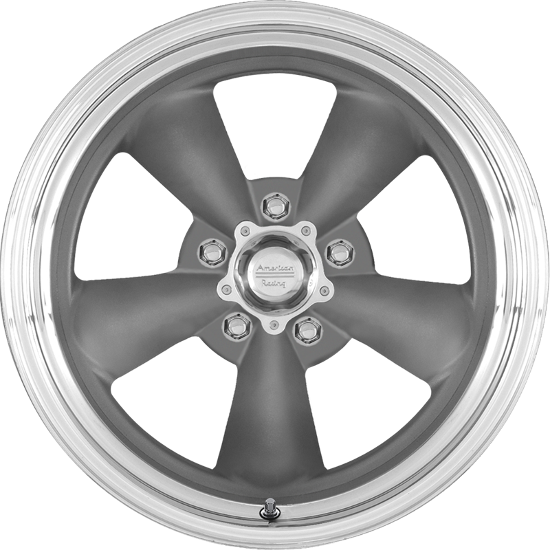 American Racing 16x7 VN215 Classic Torq Thrust II Mag Gray w/ Machined Lip +0mm