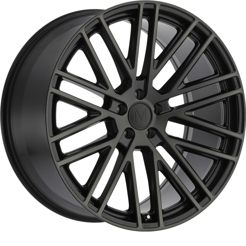 Mandrus 18x9.5 Masche Semi Gloss Black w/ Mirror Cut Face +30mm