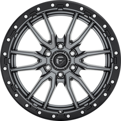 Fuel 20x10 D680 Rebel Matte Gunmetal w/ Black Bead Ring -18mm