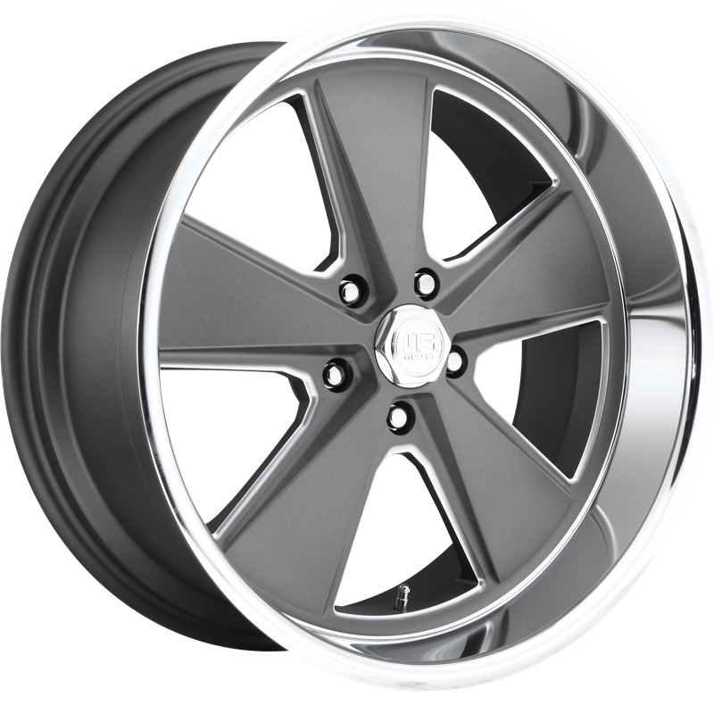 US Mags 20x10.5 U120 Roadster Textured Gray w/ Diamond Cut Lip +1mm