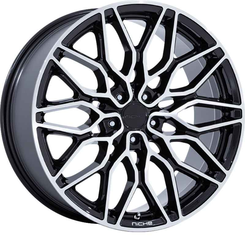 Niche 20x10.5 NC277 Calabria 5 Gloss Black Machined +38mm