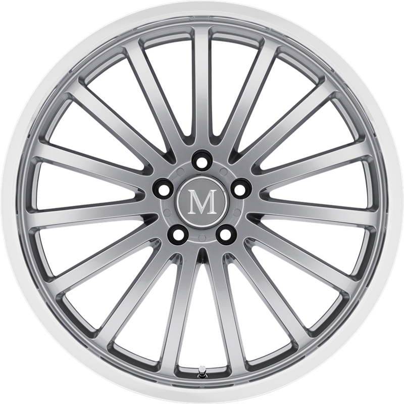 Mandrus 19x9.5 Millenium Hyper Silver w/ Mirror Cut Lip +25mm