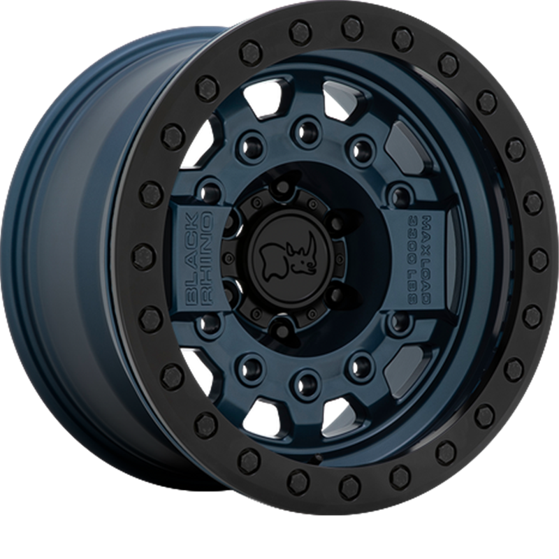 Black Rhino 17x8.5 Avenger Beadlock Navy Blue w/ Black Hardware -30mm