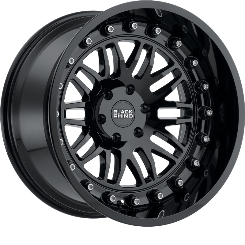 Black Rhino 20x9.5 Fury Gloss Black +12mm