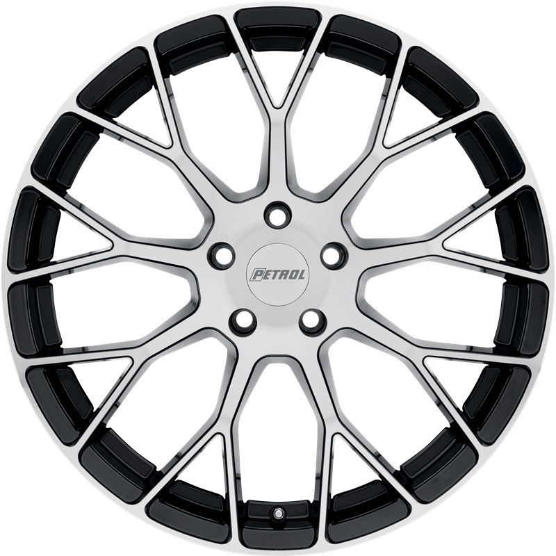 Petrol 20x8.5 P2B Gloss Black w/ Machined Face +40mm