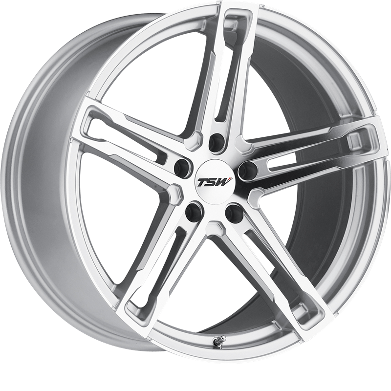 TSW 17x8 Mechanica Silver w/ Mirror Cut Face +35mm