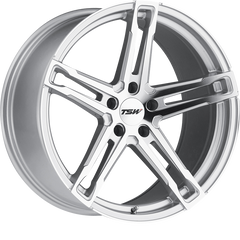 TSW 17x8 Mechanica Silver w/ Mirror Cut Face +35mm