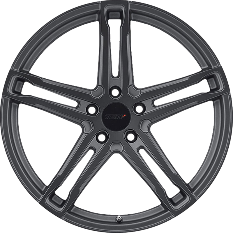 TSW 17x8 Mechanica Matte Gunmetal w/ Matte Black Face +45mm