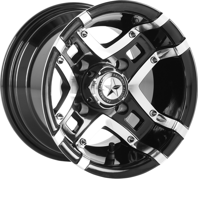 Fairway Alloys 10x7 FA123 Prestige Gloss Black Machined -25mm