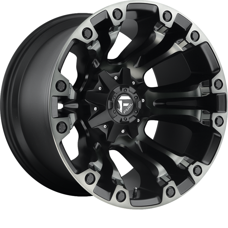 Fuel 18x9 D851 Vapor Matte Black w/ Gray Tint +20mm