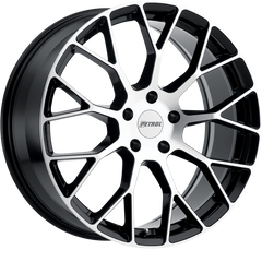 Petrol 19x8 P2B Gloss Black w/ Machined Face +32mm