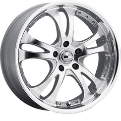 American Racing 17x7.5 AR383 Casino Silver Machined +45mm