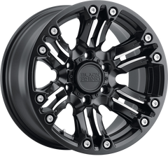 Black Rhino 18x9.5 Asagai Matte Black w/ Machined Spoke and Stainless Bolts -18mm