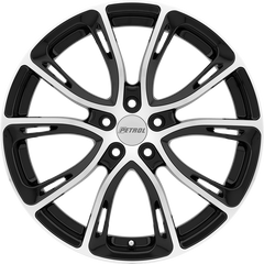 Petrol 17x7.5 P5A Gloss Black w/ Machine Cut Face +35mm