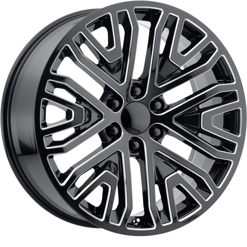 Performance Replicas 20x9 PR197 Gloss Black Milled +24mm