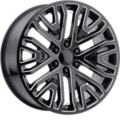 Performance Replicas 20x9 PR197 Gloss Black Milled +24mm