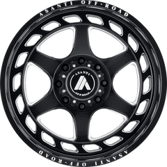 Asanti 20x12 AB816 Anvil Gloss Black Milled -44mm