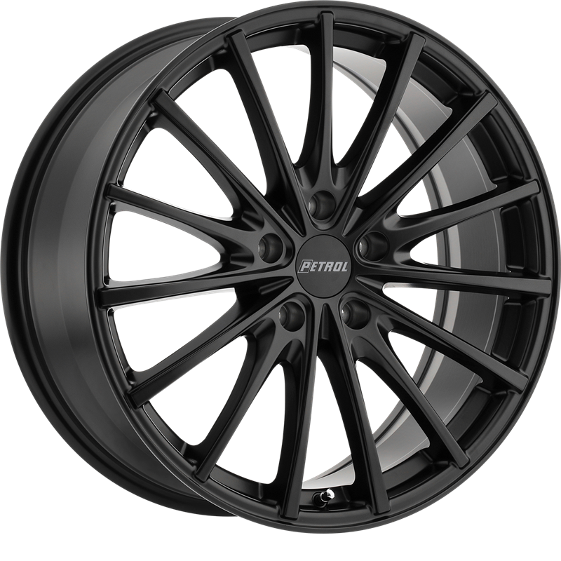 Petrol 17x8 P3A Matte Black +35mm