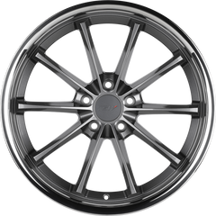 TSW 18x9.5 Sweep Gloss Gunmetal w/ Stainless Lip +40mm