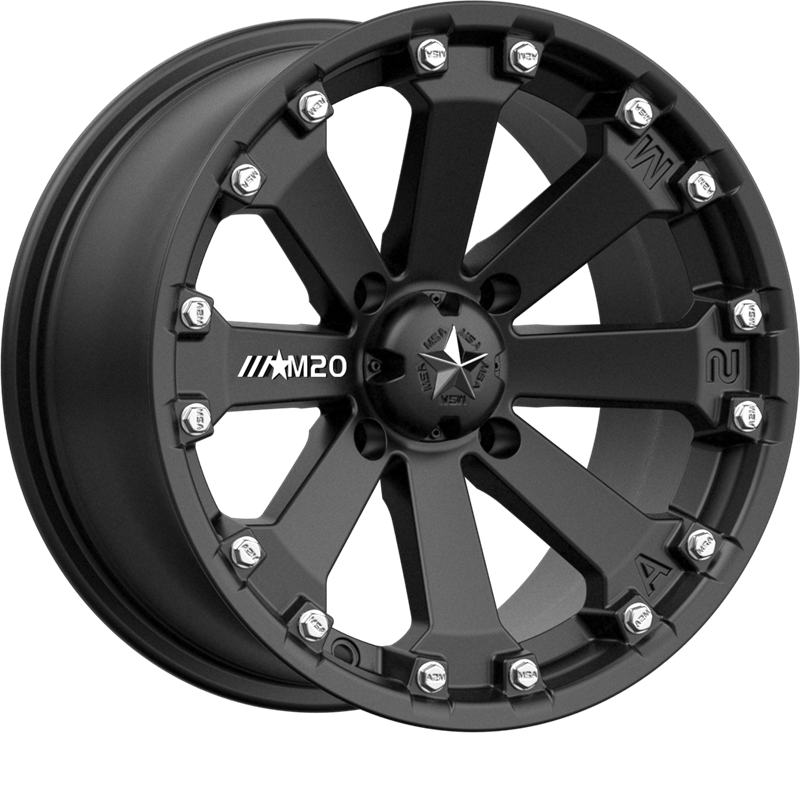 MSA Offroad Wheels 14x7 M20 Kore Satin Black -52mm