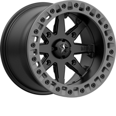 MSA Offroad Wheels 15x7 M31 Lok 2 Satin Black w/ Matte Gray Ring +0mm