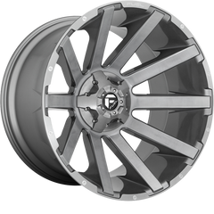 Fuel 20x10 D714 Contra Brushed Gunmetal w/ Tinted Clear Coat -18mm