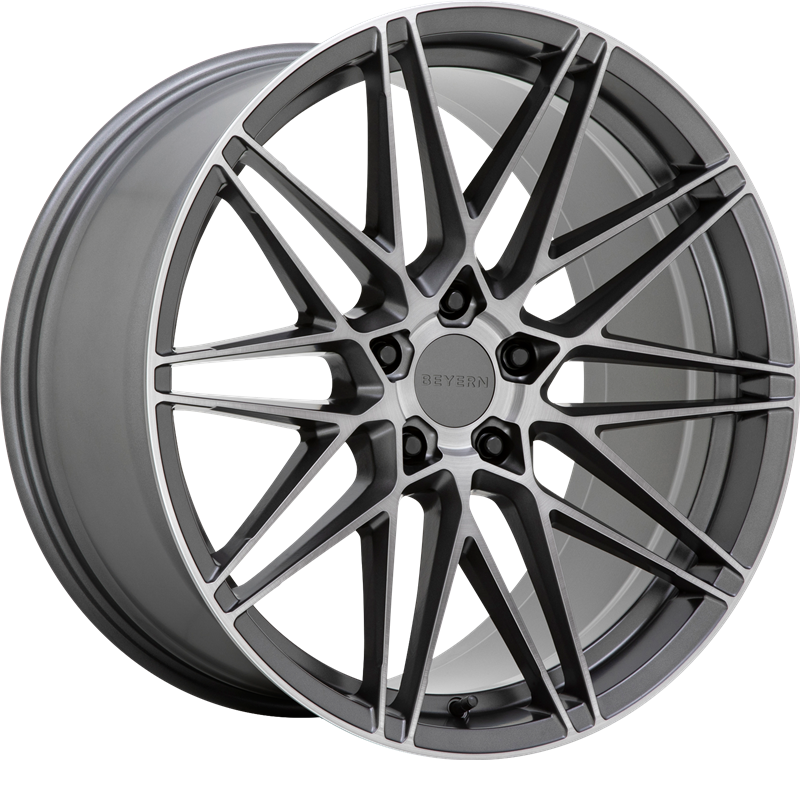 Beyern 19x9.5 Damon Matte Gunmetal w/ Brushed Face +39mm