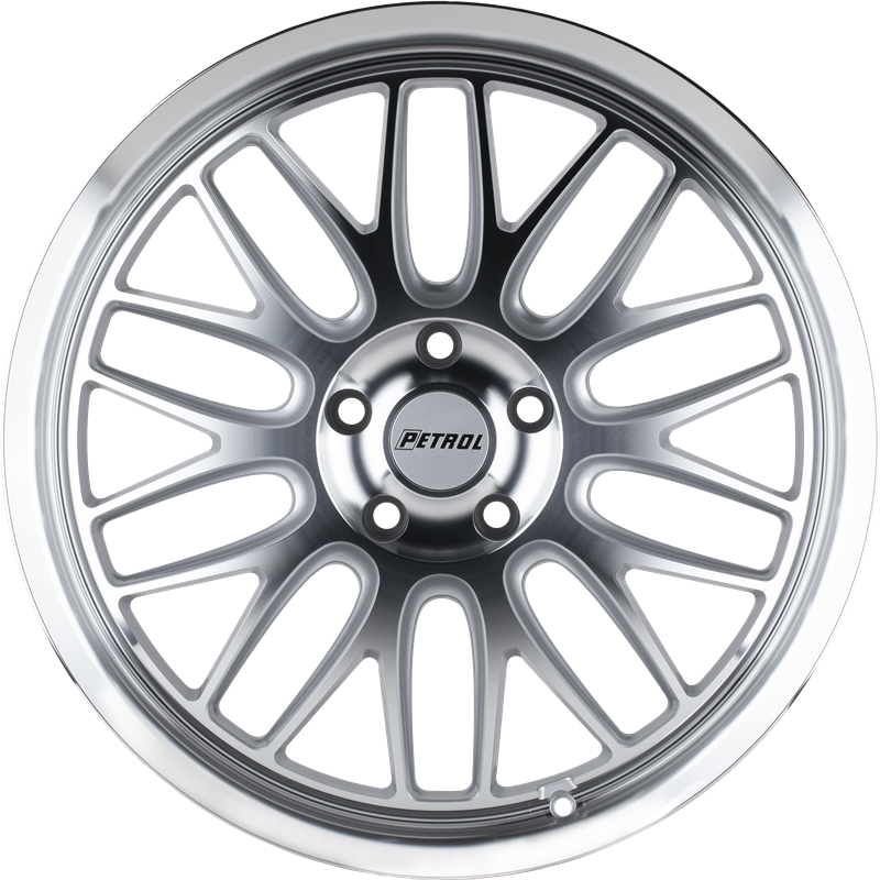 Petrol 18x8 P4C Silver w/ Machined Face and Lip +40mm