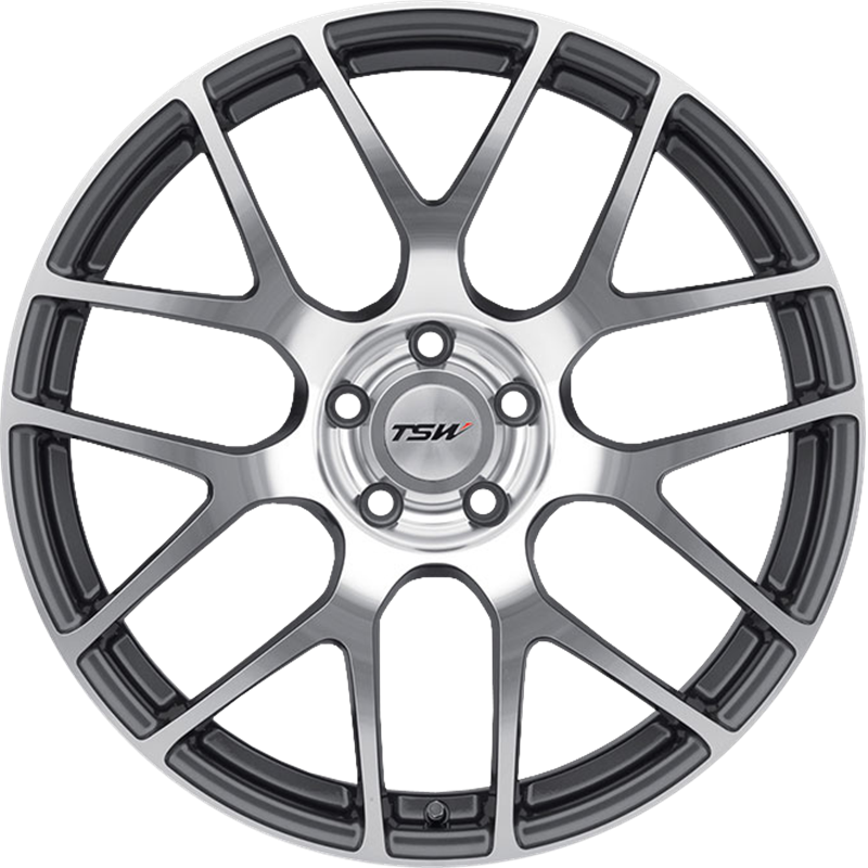 TSW 19x8 Nurburgring Gunmetal w/ Mirror Cut Face +35mm