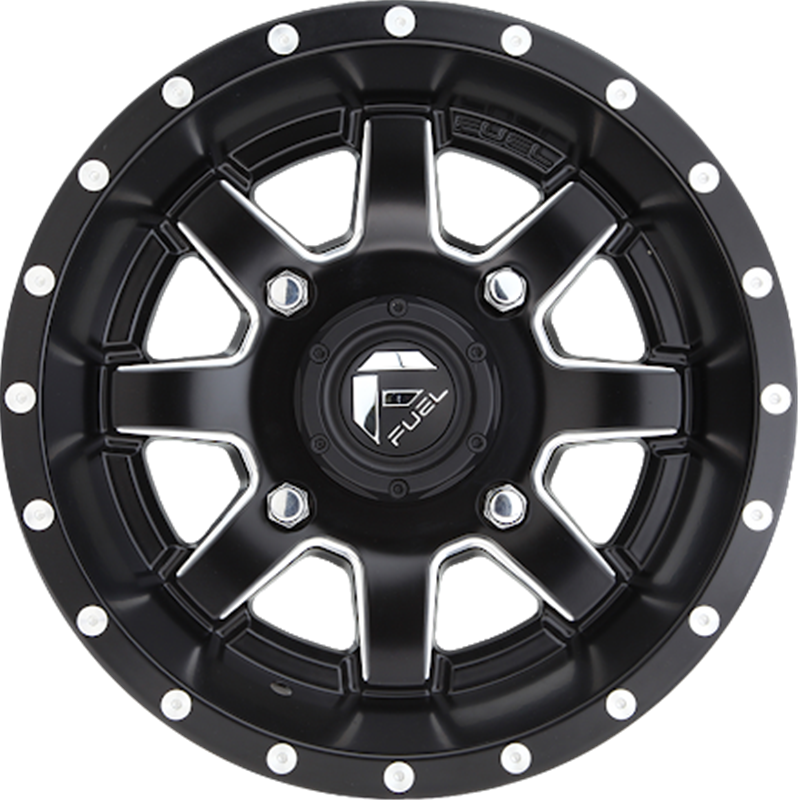 Fuel UTV 15x7 D538 Maverick Matte Black Milled +13mm