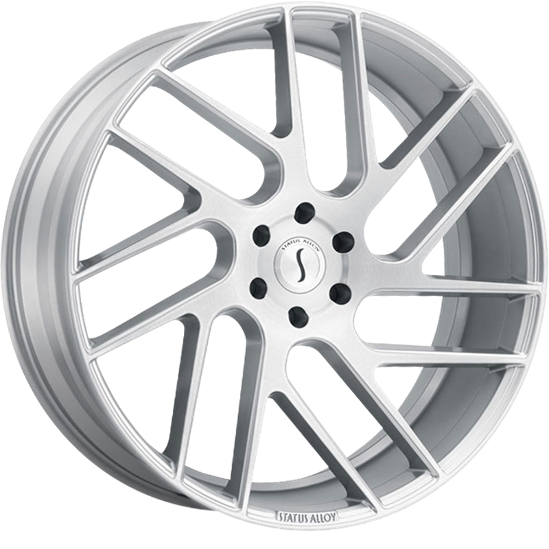 Status 20x9 Juggernaut Silver w/ Brushed Face +20mm