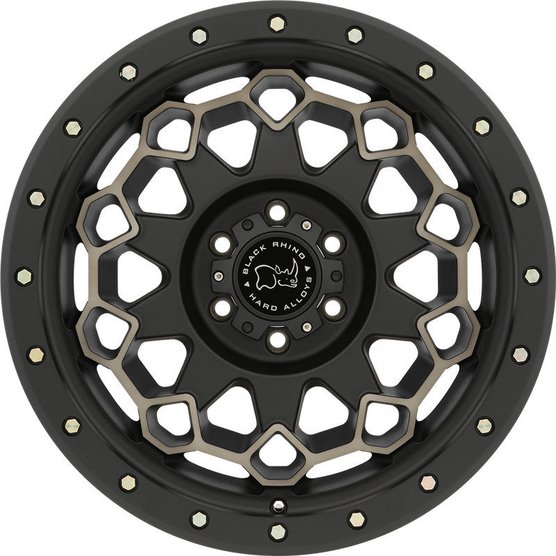 Black Rhino 20x9 Diamante Matte Black w/ Machined Face and Dark Matte Tint +0mm