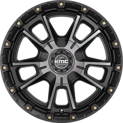 KMC 17x9 KM100 Sync Satin Black w/ Gray Tint +18mm