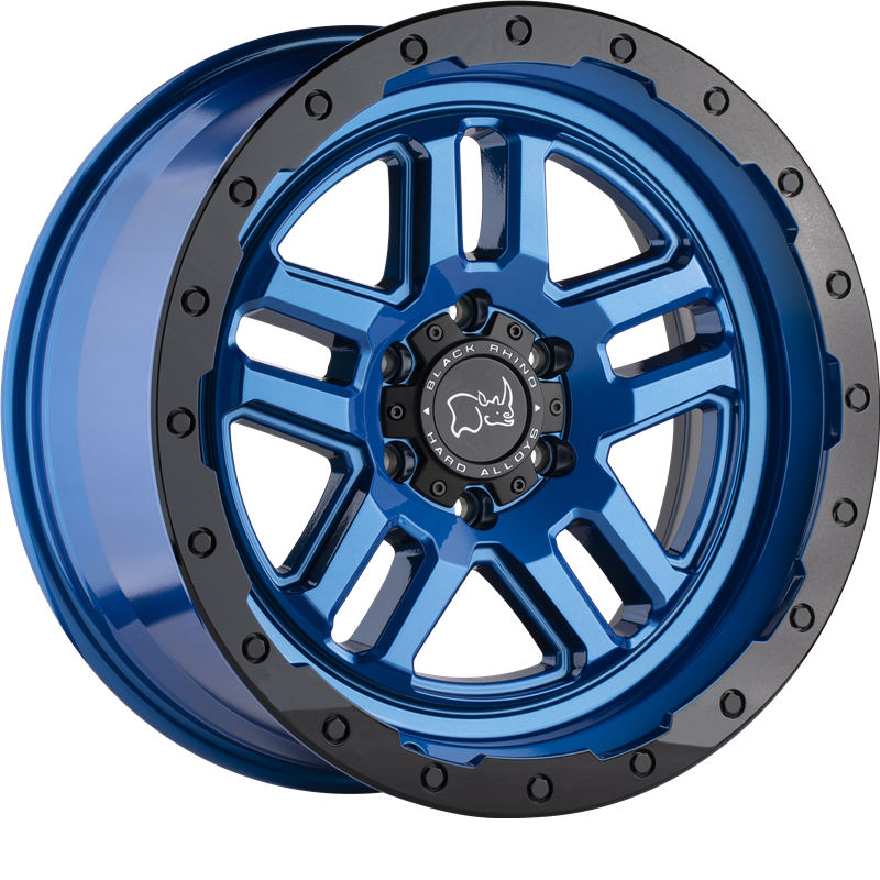 Black Rhino 18x9.5 Barstow Dearborn Blue w/ Black Lip Edge -18mm