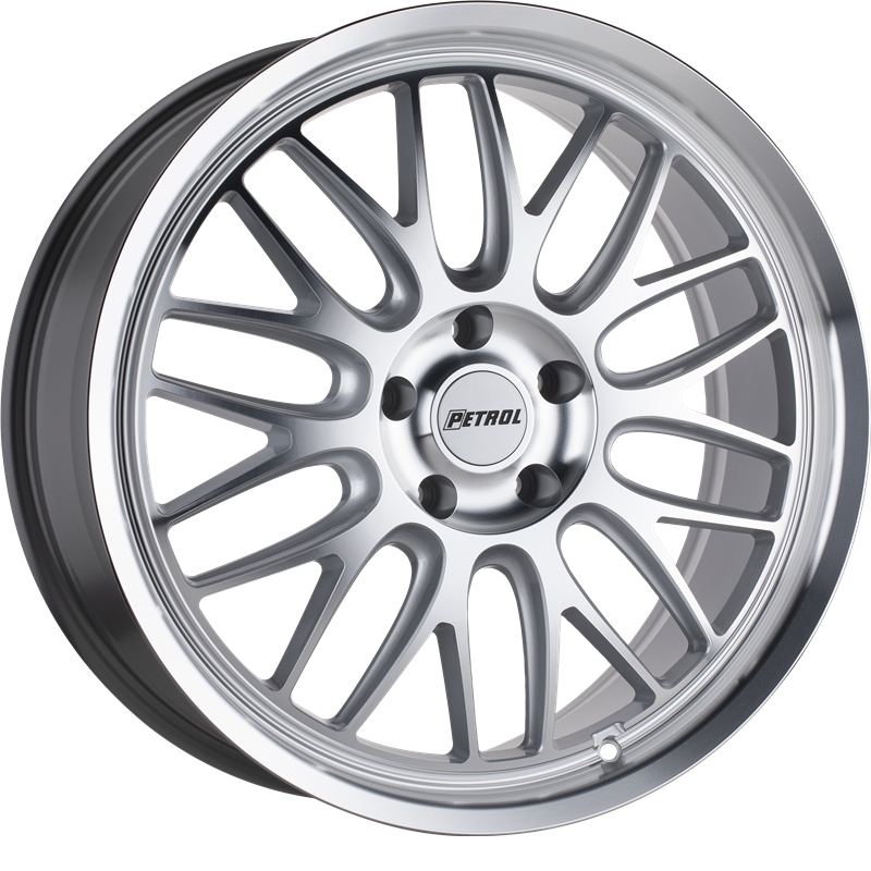 Petrol 18x8 P4C Silver w/ Machined Face and Lip +35mm