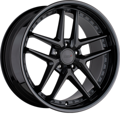 TSW 19x9.5 Premio Matte Black w/ Gloss Black Lip +20mm